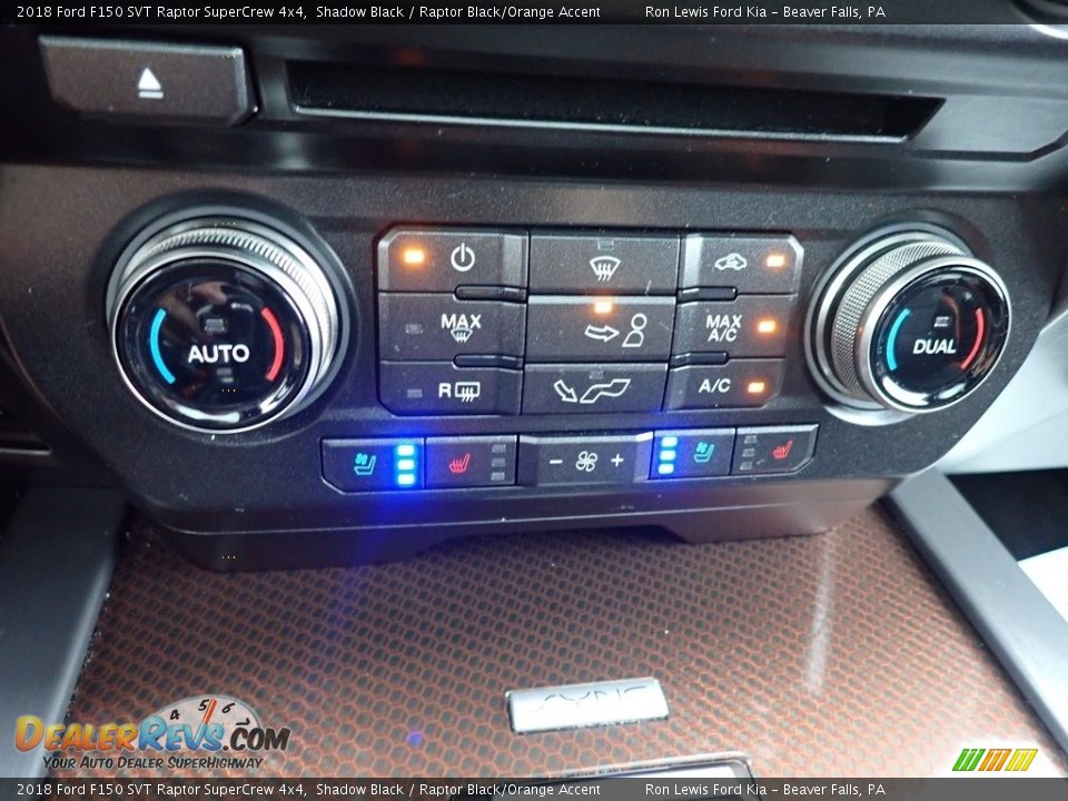 2018 Ford F150 SVT Raptor SuperCrew 4x4 Shadow Black / Raptor Black/Orange Accent Photo #20
