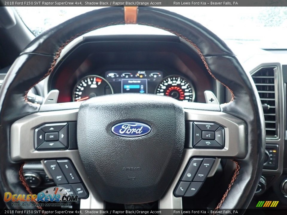 2018 Ford F150 SVT Raptor SuperCrew 4x4 Steering Wheel Photo #21