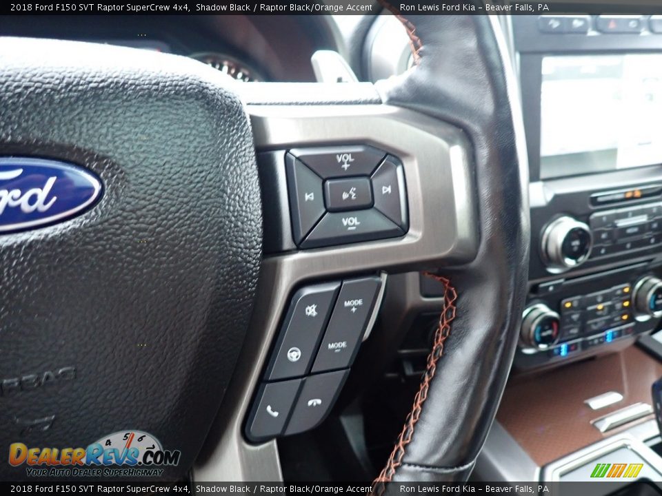 2018 Ford F150 SVT Raptor SuperCrew 4x4 Steering Wheel Photo #22