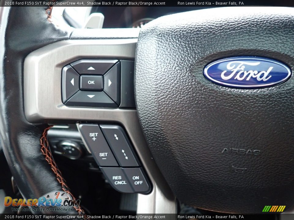 2018 Ford F150 SVT Raptor SuperCrew 4x4 Steering Wheel Photo #23