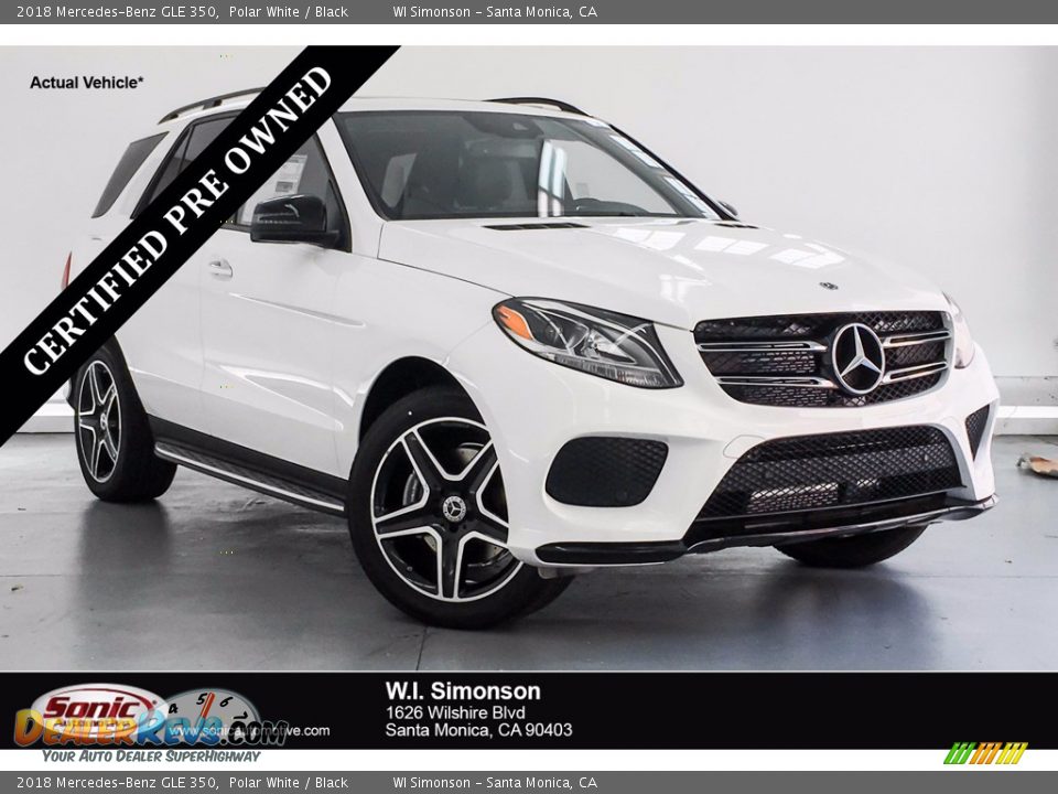 2018 Mercedes-Benz GLE 350 Polar White / Black Photo #1