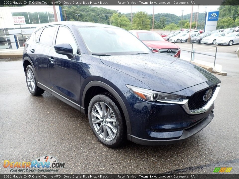 2021 Mazda CX-5 Grand Touring AWD Deep Crystal Blue Mica / Black Photo #3