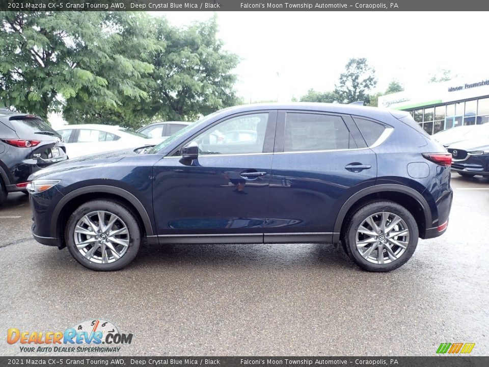 2021 Mazda CX-5 Grand Touring AWD Deep Crystal Blue Mica / Black Photo #6