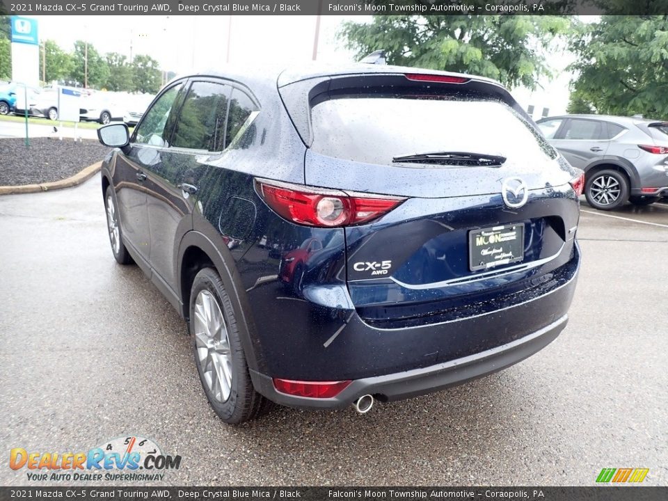 2021 Mazda CX-5 Grand Touring AWD Deep Crystal Blue Mica / Black Photo #7