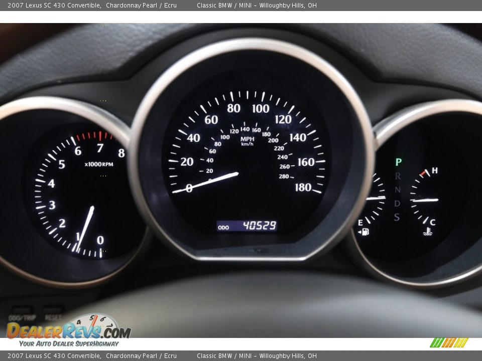 2007 Lexus SC 430 Convertible Gauges Photo #9