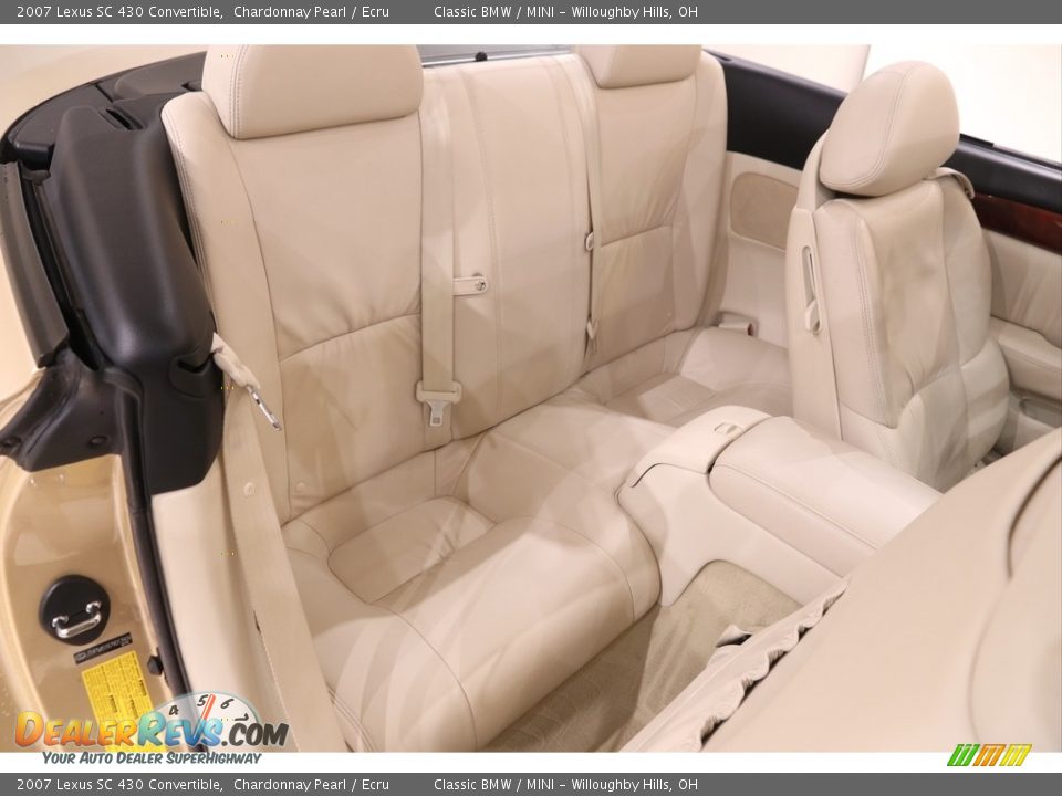 Rear Seat of 2007 Lexus SC 430 Convertible Photo #22