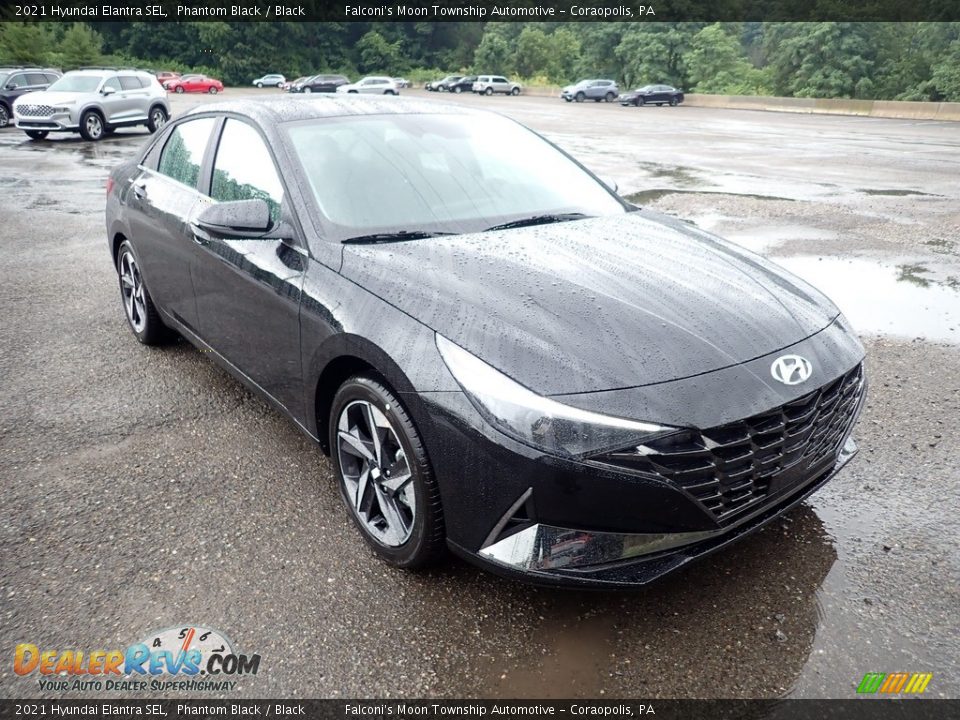 2021 Hyundai Elantra SEL Phantom Black / Black Photo #3