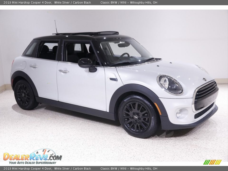 2019 Mini Hardtop Cooper 4 Door White Silver / Carbon Black Photo #1