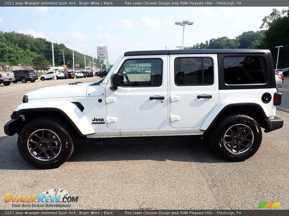 2021 Jeep Wrangler Unlimited Sport 4x4 Bright White / Black Photo #2