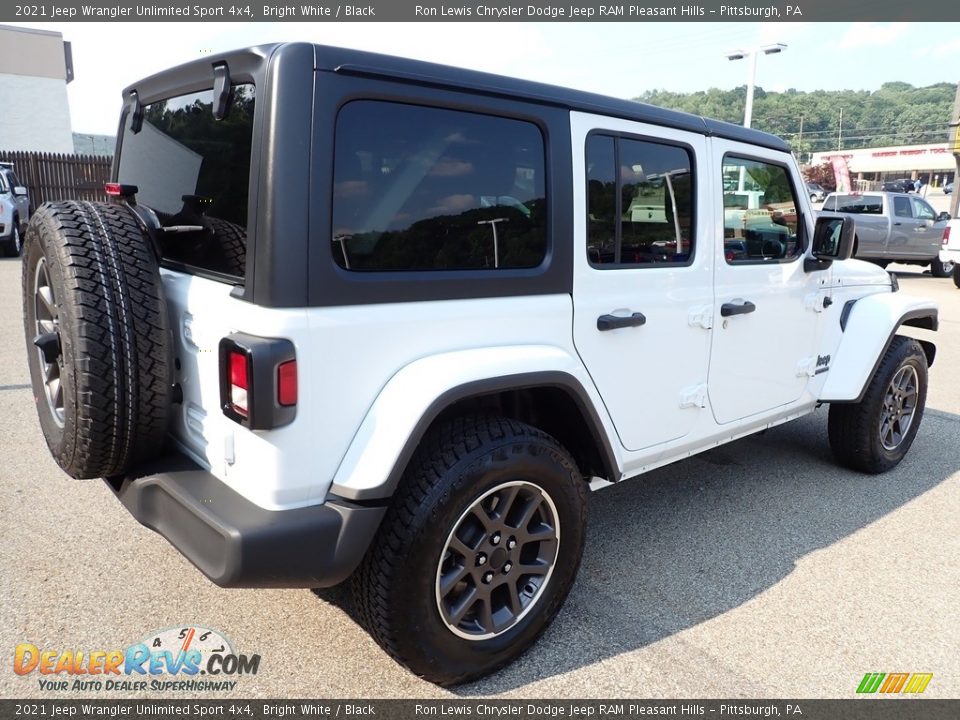 2021 Jeep Wrangler Unlimited Sport 4x4 Bright White / Black Photo #6