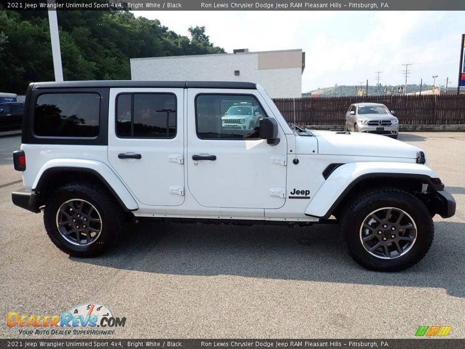 2021 Jeep Wrangler Unlimited Sport 4x4 Bright White / Black Photo #7