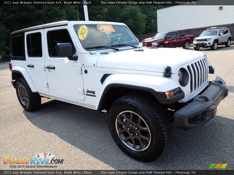 2021 Jeep Wrangler Unlimited Sport 4x4 Bright White / Black Photo #8