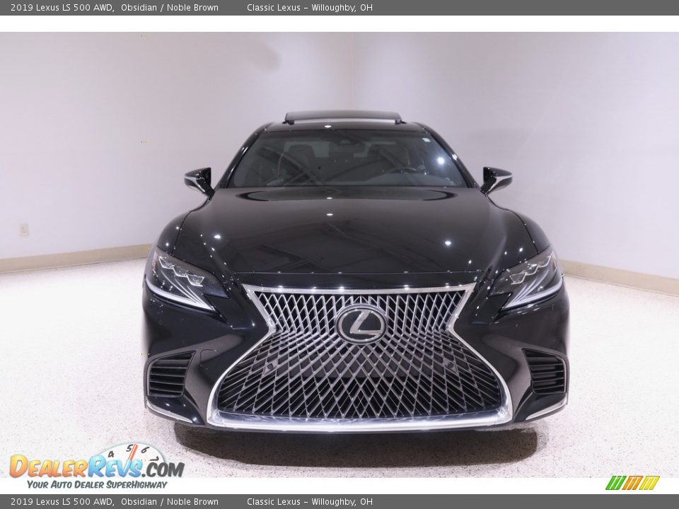 2019 Lexus LS 500 AWD Obsidian / Noble Brown Photo #2