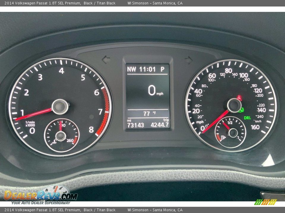 2014 Volkswagen Passat 1.8T SEL Premium Gauges Photo #23