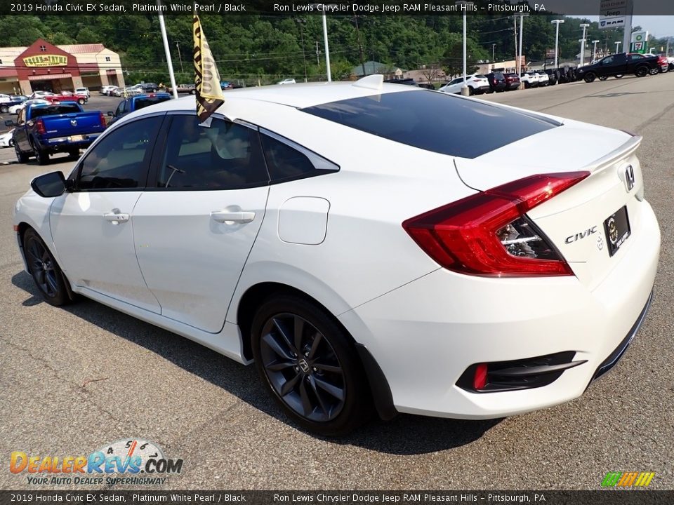 2019 Honda Civic EX Sedan Platinum White Pearl / Black Photo #3