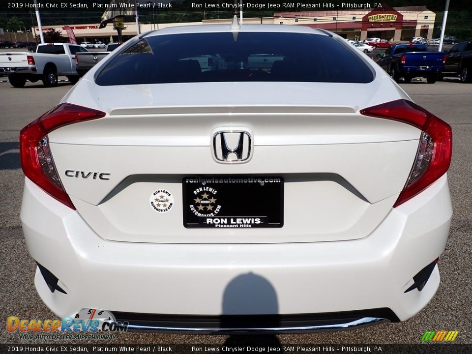 2019 Honda Civic EX Sedan Platinum White Pearl / Black Photo #4