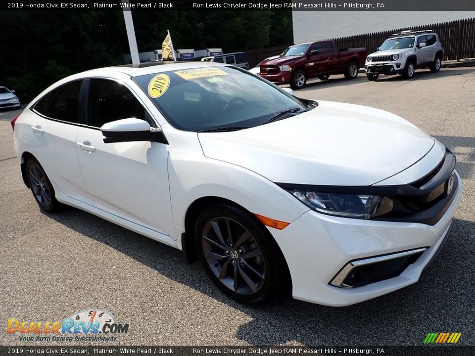 2019 Honda Civic EX Sedan Platinum White Pearl / Black Photo #8