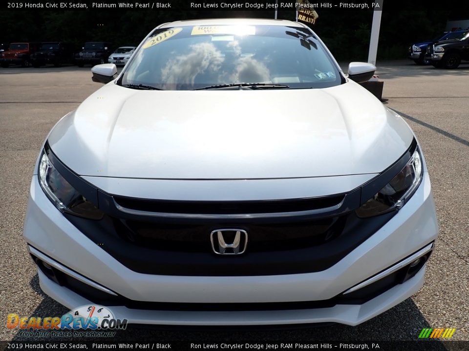 2019 Honda Civic EX Sedan Platinum White Pearl / Black Photo #9