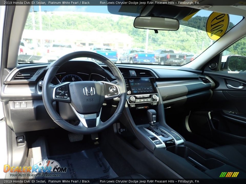 2019 Honda Civic EX Sedan Platinum White Pearl / Black Photo #13