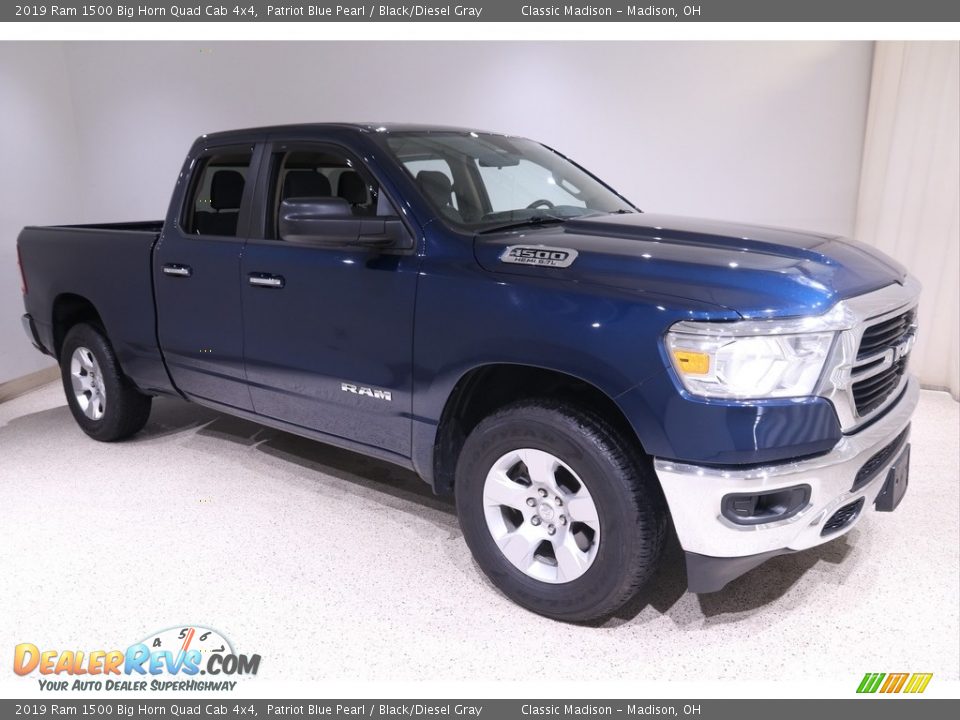 2019 Ram 1500 Big Horn Quad Cab 4x4 Patriot Blue Pearl / Black/Diesel Gray Photo #1
