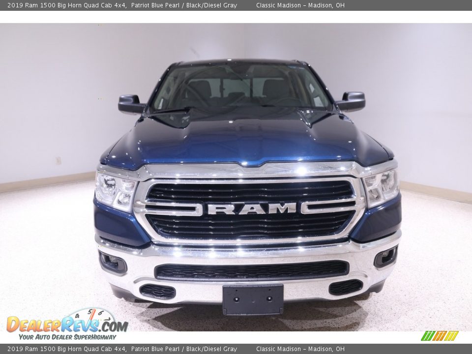 2019 Ram 1500 Big Horn Quad Cab 4x4 Patriot Blue Pearl / Black/Diesel Gray Photo #2