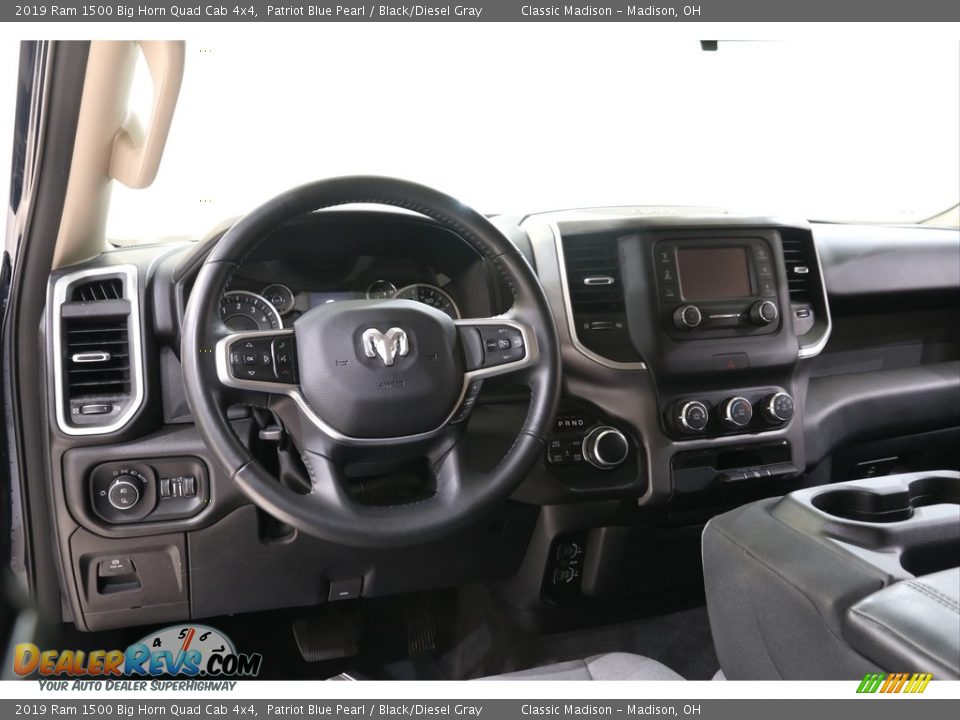 2019 Ram 1500 Big Horn Quad Cab 4x4 Patriot Blue Pearl / Black/Diesel Gray Photo #6