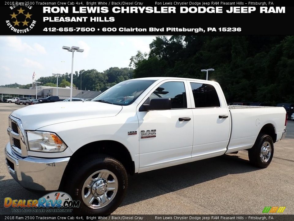 2018 Ram 2500 Tradesman Crew Cab 4x4 Bright White / Black/Diesel Gray Photo #1