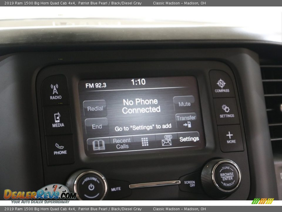 2019 Ram 1500 Big Horn Quad Cab 4x4 Patriot Blue Pearl / Black/Diesel Gray Photo #12