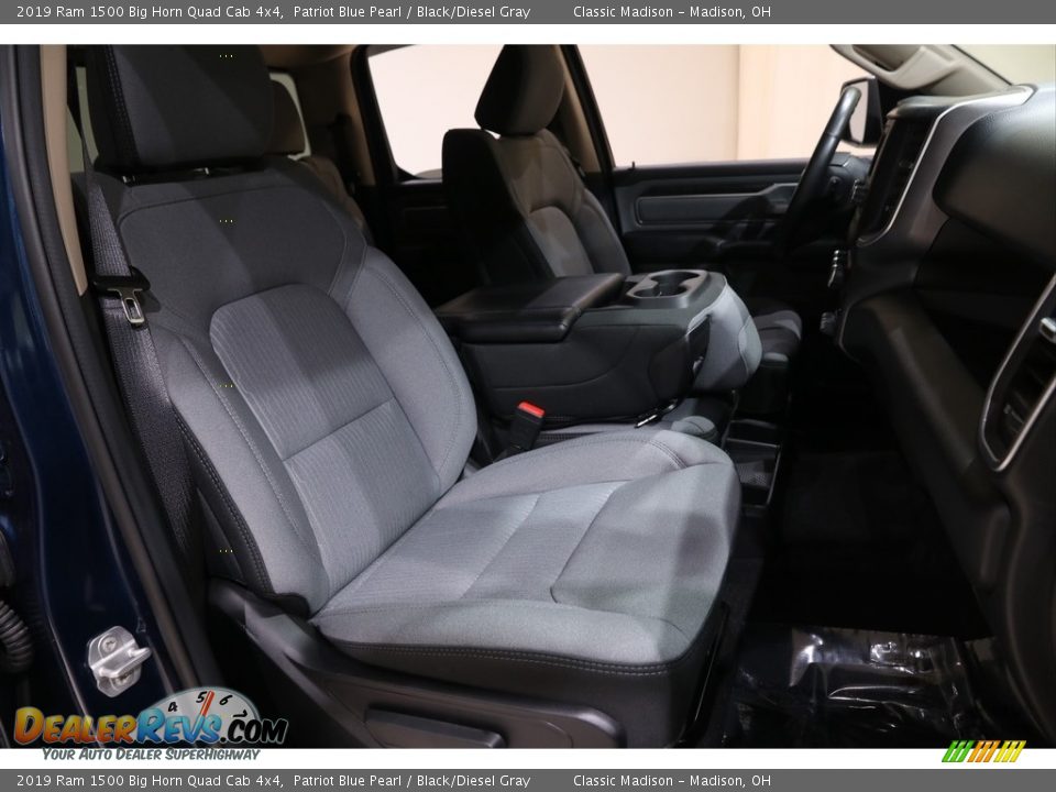 2019 Ram 1500 Big Horn Quad Cab 4x4 Patriot Blue Pearl / Black/Diesel Gray Photo #14