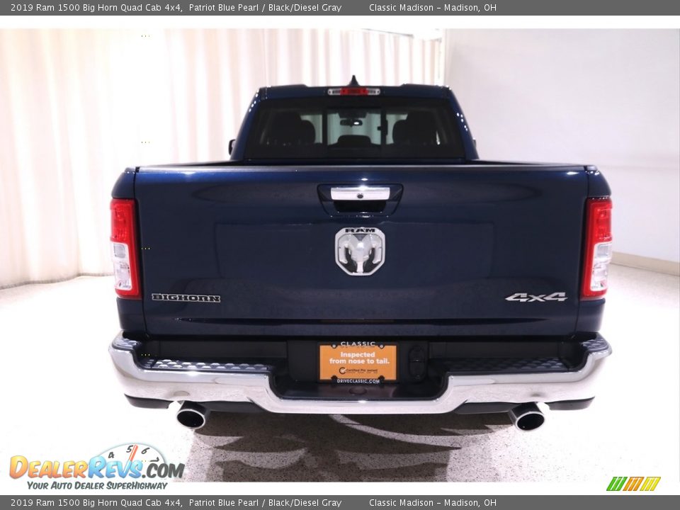 2019 Ram 1500 Big Horn Quad Cab 4x4 Patriot Blue Pearl / Black/Diesel Gray Photo #17