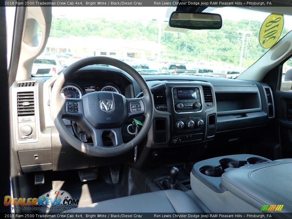 2018 Ram 2500 Tradesman Crew Cab 4x4 Bright White / Black/Diesel Gray Photo #12