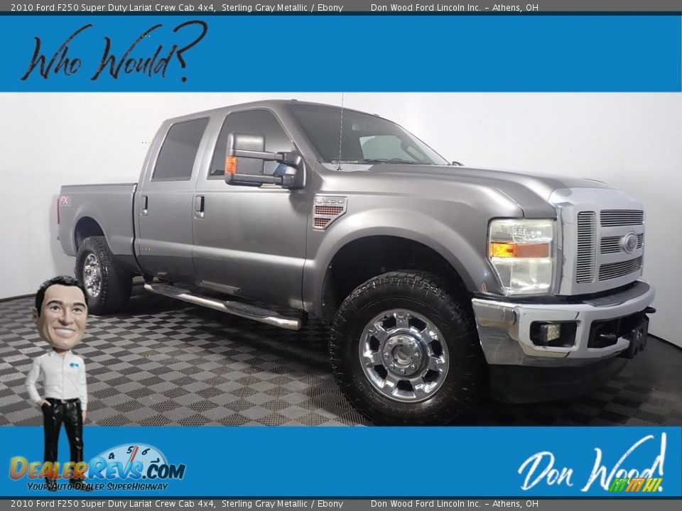 2010 Ford F250 Super Duty Lariat Crew Cab 4x4 Sterling Gray Metallic / Ebony Photo #1