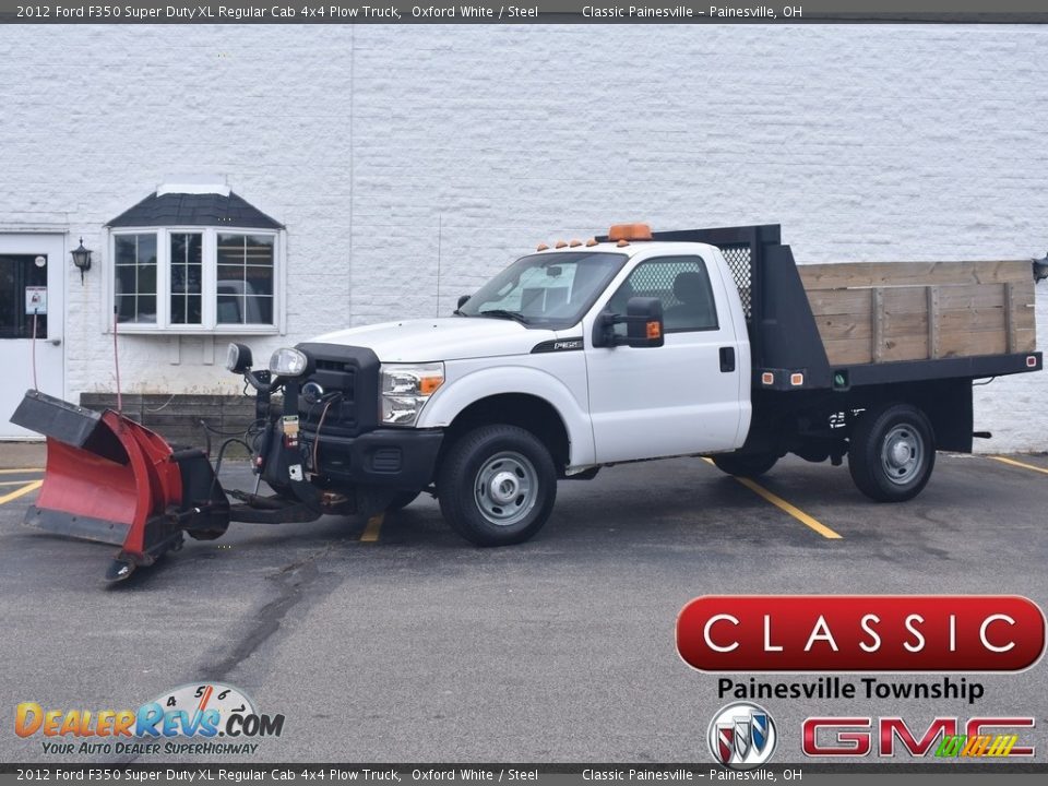 2012 Ford F350 Super Duty XL Regular Cab 4x4 Plow Truck Oxford White / Steel Photo #1