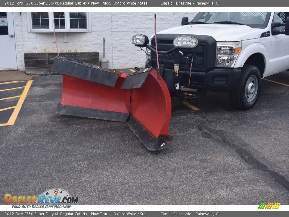 2012 Ford F350 Super Duty XL Regular Cab 4x4 Plow Truck Oxford White / Steel Photo #5