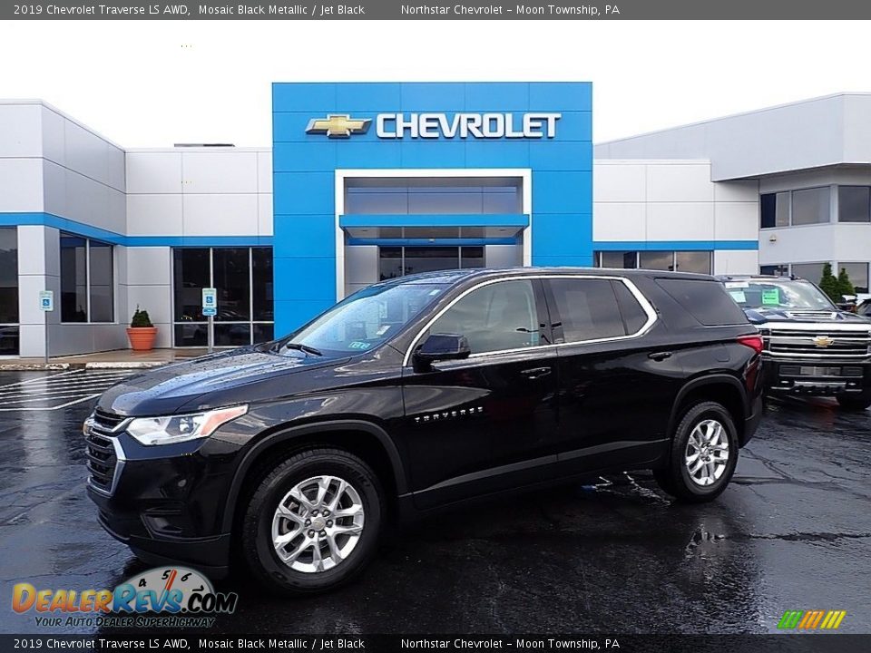 2019 Chevrolet Traverse LS AWD Mosaic Black Metallic / Jet Black Photo #1