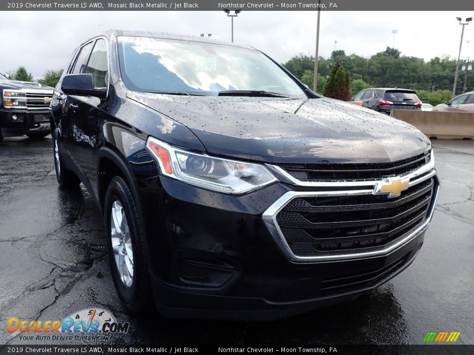 2019 Chevrolet Traverse LS AWD Mosaic Black Metallic / Jet Black Photo #12