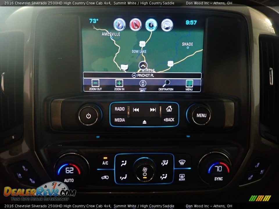 Controls of 2016 Chevrolet Silverado 2500HD High Country Crew Cab 4x4 Photo #2