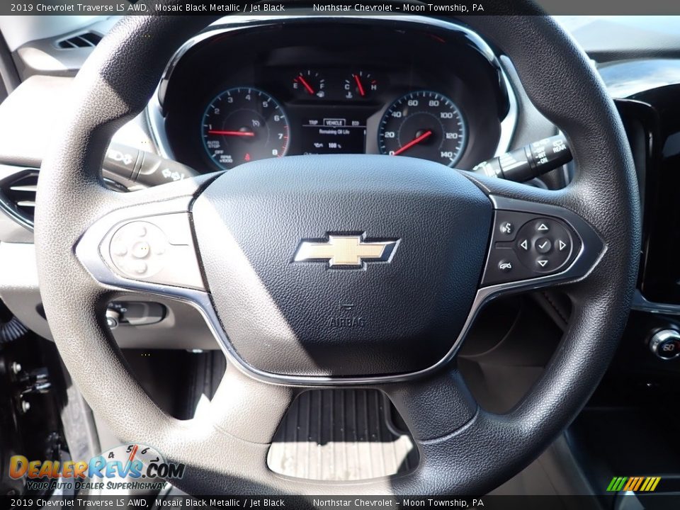 2019 Chevrolet Traverse LS AWD Mosaic Black Metallic / Jet Black Photo #26