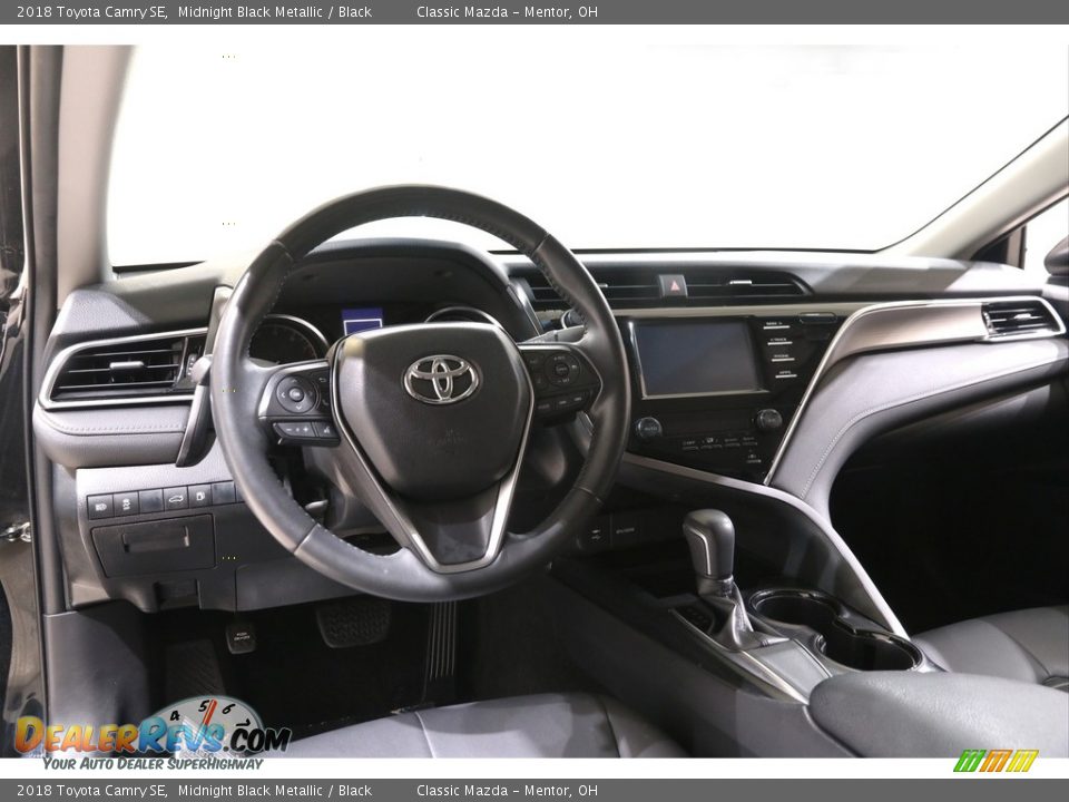 2018 Toyota Camry SE Midnight Black Metallic / Black Photo #6
