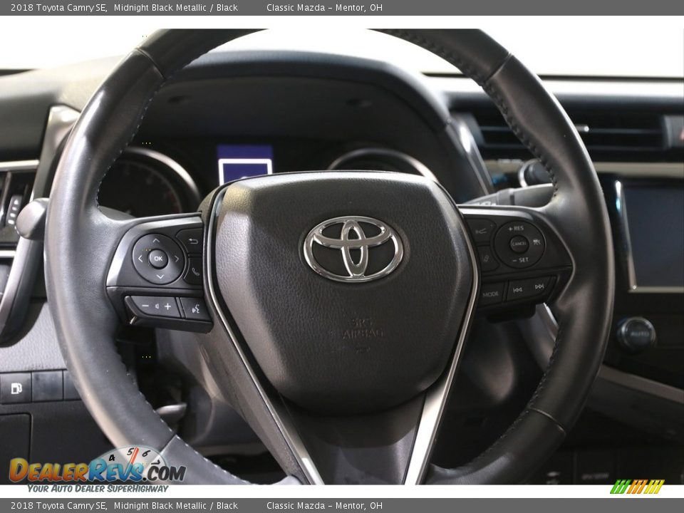 2018 Toyota Camry SE Midnight Black Metallic / Black Photo #7