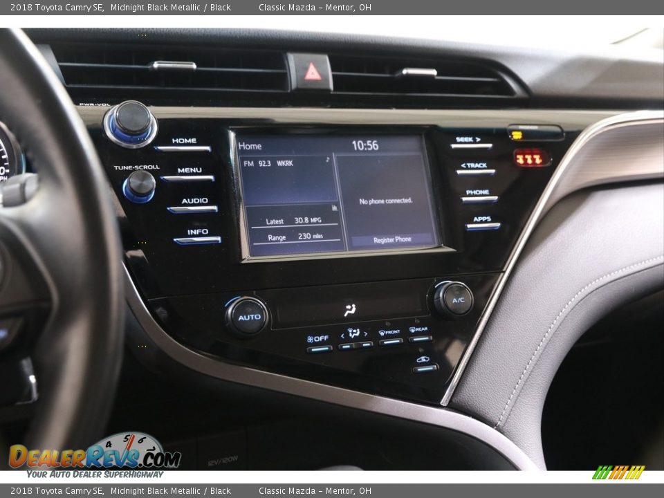 2018 Toyota Camry SE Midnight Black Metallic / Black Photo #9