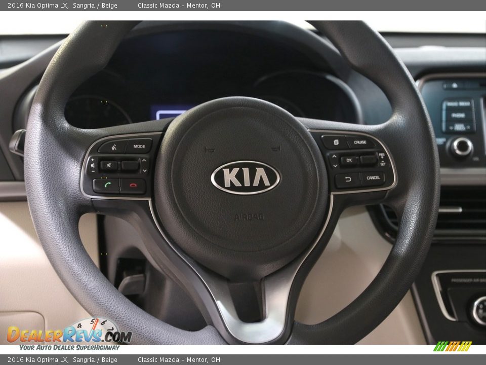 2016 Kia Optima LX Sangria / Beige Photo #7