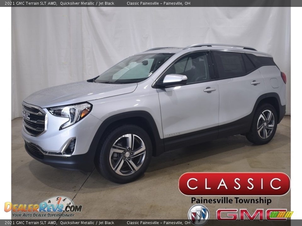 2021 GMC Terrain SLT AWD Quicksilver Metallic / Jet Black Photo #1