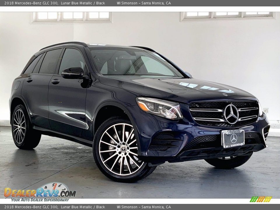 2018 Mercedes-Benz GLC 300 Lunar Blue Metallic / Black Photo #34