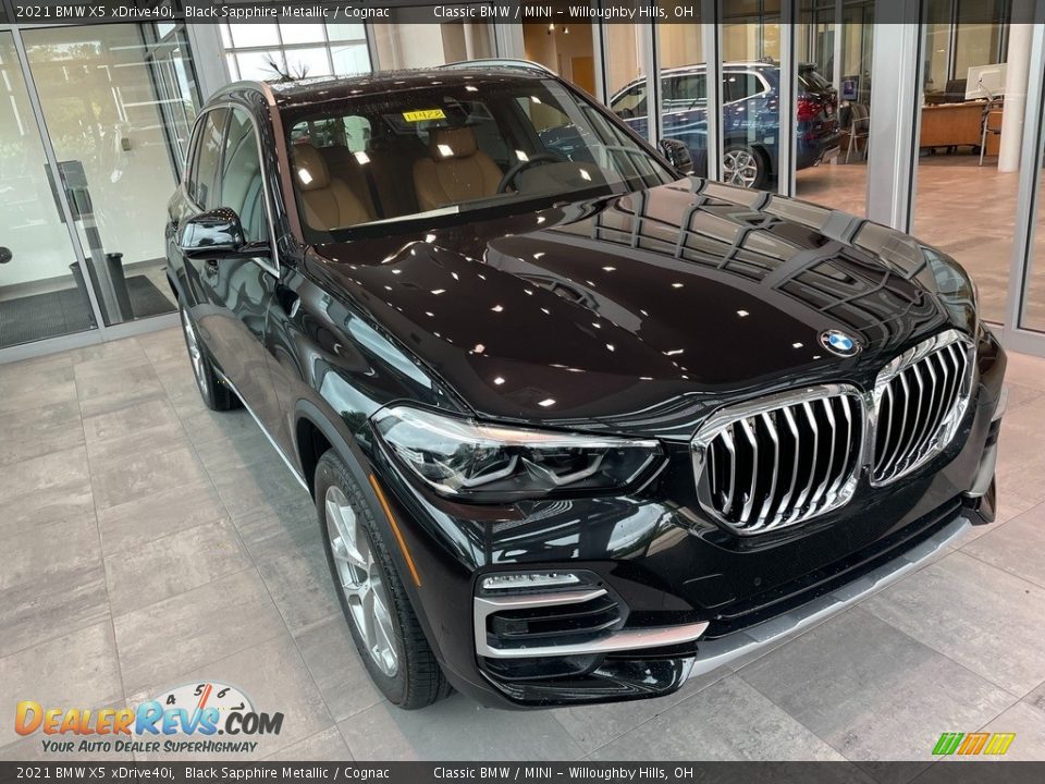 2021 BMW X5 xDrive40i Black Sapphire Metallic / Cognac Photo #1