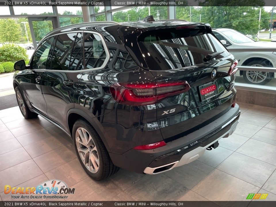 2021 BMW X5 xDrive40i Black Sapphire Metallic / Cognac Photo #2