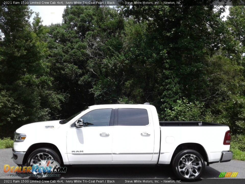 2021 Ram 1500 Limited Crew Cab 4x4 Ivory White Tri-Coat Pearl / Black Photo #1