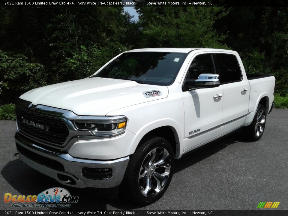 2021 Ram 1500 Limited Crew Cab 4x4 Ivory White Tri-Coat Pearl / Black Photo #2
