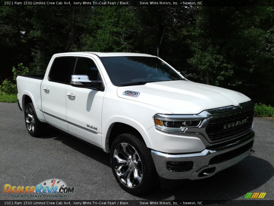 2021 Ram 1500 Limited Crew Cab 4x4 Ivory White Tri-Coat Pearl / Black Photo #5