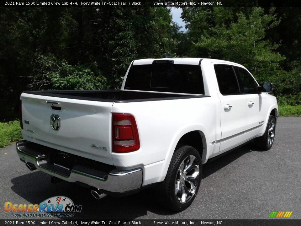 2021 Ram 1500 Limited Crew Cab 4x4 Ivory White Tri-Coat Pearl / Black Photo #7